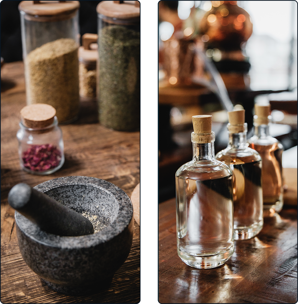 Botanicals kiezen tijdens gin workshop in Maastricht bij City Distillery